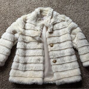 Mae Li Rose girls white coat